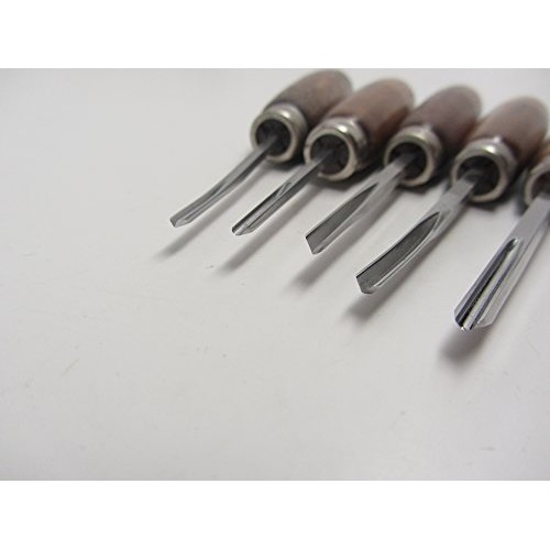 tock mith Woodcarving V & U Chisel Carving Set for Checker...
