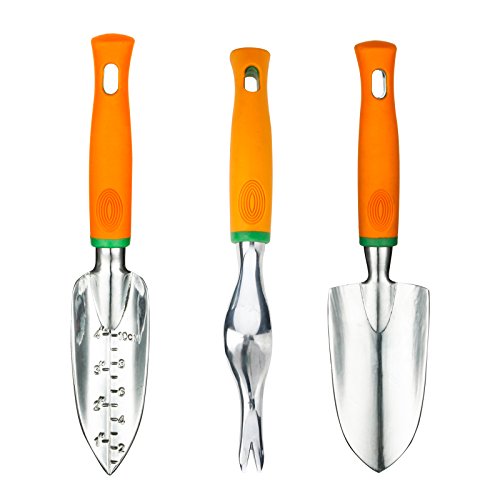 UKOKE Garden Tool Set, 12 Piece Aluminum Hand Tool Kit, Garden Can...
