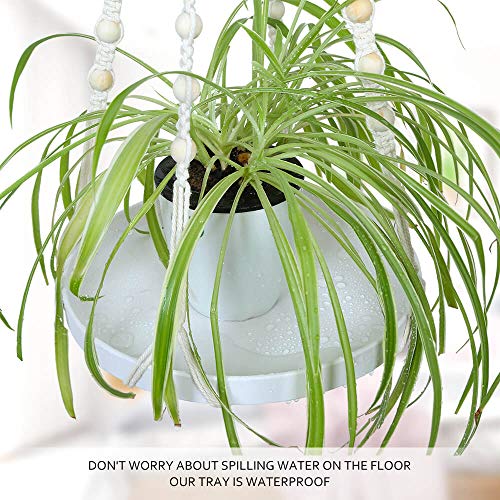 UL Macrame Planter Hanger with Large Tray 100% Handmade Wall Hangi...
