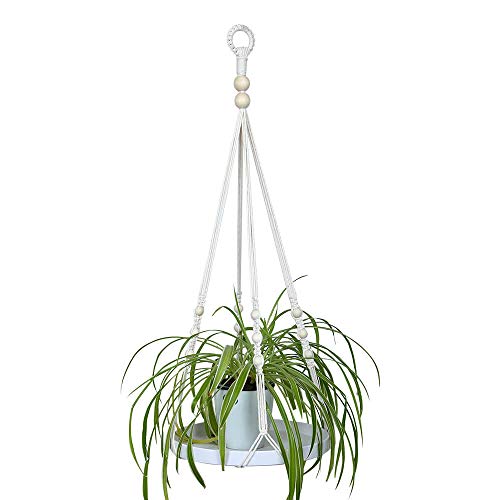 UL Macrame Planter Hanger with Large Tray 100% Handmade Wall Hangi...