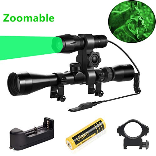 Ulako Green Light 350 Yards Spotlight Flood Light Zoomable Tactica...