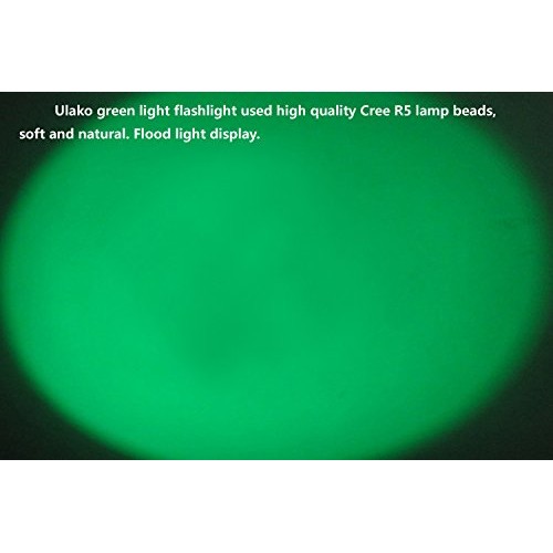 Ulako Single 1 Mode Zoomable LED 150 Yard Green Light Flashlight T...