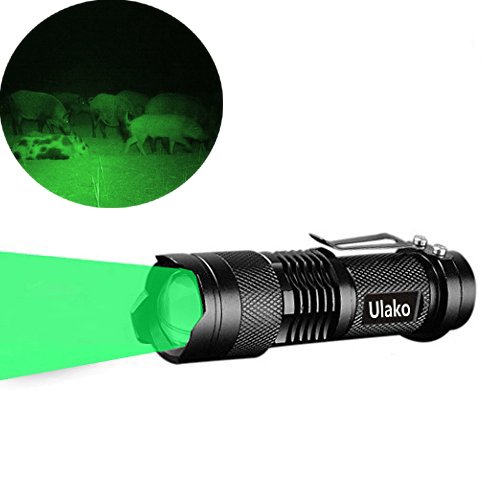 Ulako Single 1 Mode Zoomable LED 150 Yard Green Light Flashlight T...