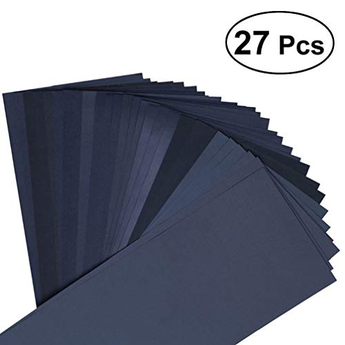 ULTECHNOVO 27pcs Grit Sand Paper Assorted Size Dry Wet Sanding She...