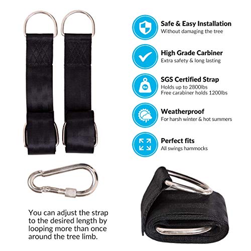 Tree Swing Hanging Kit Straps for Baby Swings; Tire Swings; Hammoc...