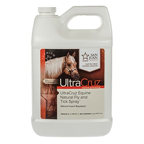 UltraCruz Equine Natural Fly and Tick Spray for Horses, 1 Gallon R...