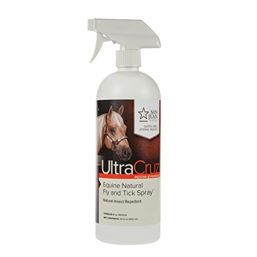 UltraCruz Equine Natural Fly and Tick Spray for Horses, 32 oz