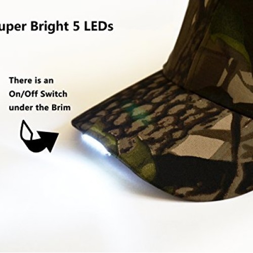 UltraKey Hands Free LED Baseball Cap Hat for Outdoor Jogging Hip H...