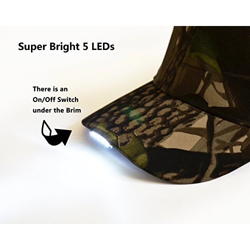UltraKey Hands Free LED Baseball Cap Hat for Outdoor Jogging Hip H...