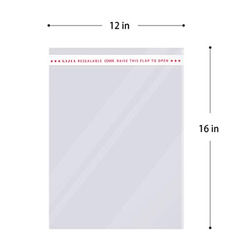 UltraOutlet 12 x 16 inches Large Resealable Cellophane Bags, 500ct...