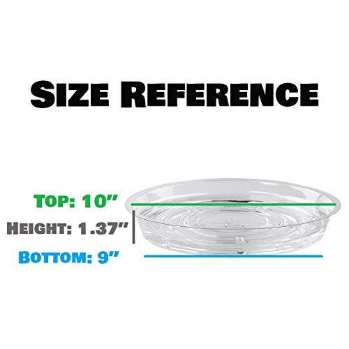 UltraOutlet 20 Pack 10 Inches Clear Plastic Plant Saucer Drip Tray...
