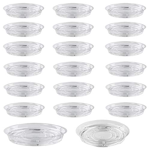 UltraOutlet 20 Pack 10 Inches Clear Plastic Plant Saucer Drip Tray...