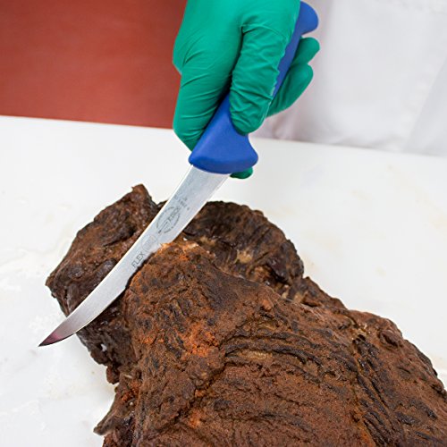 F. Dick Boning Knife, 6-in Curved/Semi-Flexible Blade, Blue - Ergo...