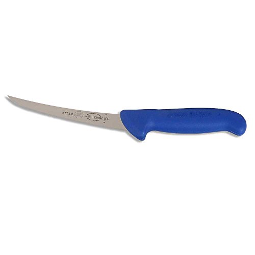 F. Dick Boning Knife, 6-in Curved/Semi-Flexible Blade, Blue - Ergo...