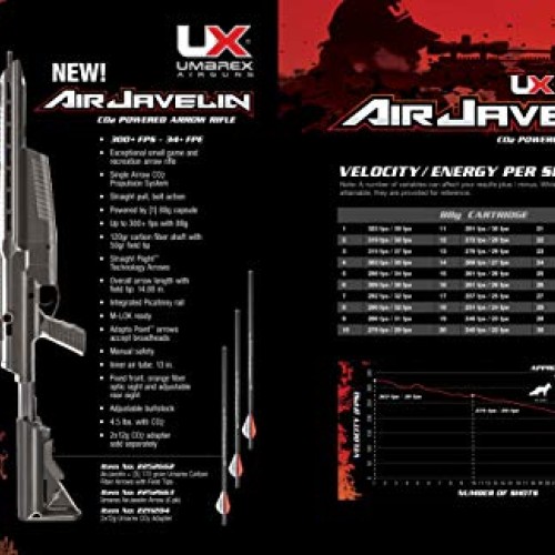 Umarex AirJavelin Arrow Air Rifle with 3 Carbon Fiber Arrows, ...