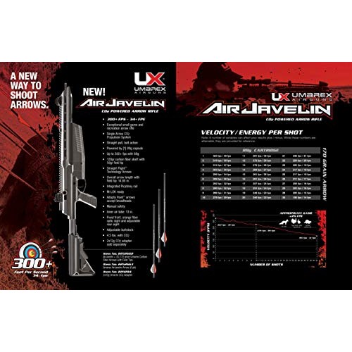 Umarex AirJavelin Arrow Air Rifle with 3 Carbon Fiber Arrows, ...