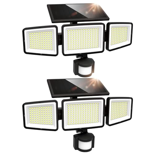 UME Solar Outdoor Lights 302 LED 3000LM, IP65 Waterproof Motion Se...
