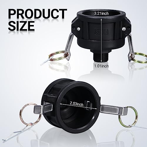 UMETASS 2 Pack 275 330 Gallon IBC Tote Fittings, Adapter, Tank Dra...