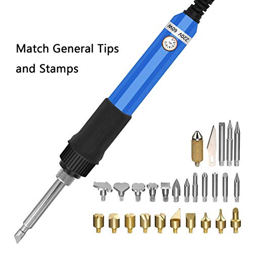 37 PCS Wood Burning Kit, Pyrography Pen Soldering Iron Wood Tool a...