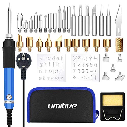37 PCS Wood Burning Kit, Pyrography Pen Soldering Iron Wood Tool a...