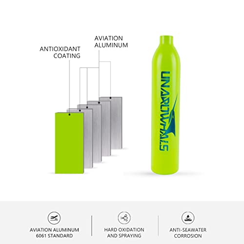 UNAROWHALS NS3000A Portable Mini Scuba Tank with 0.5L Capacity Sup...