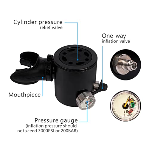 UNAROWHALS NS3000A Portable Mini Scuba Tank with 0.5L Capacity Sup...