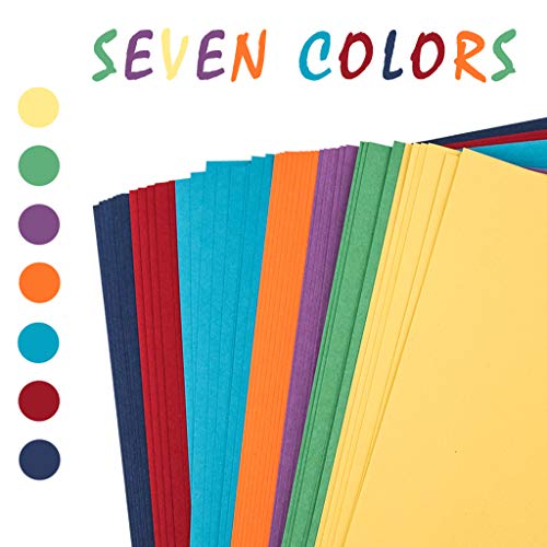 Colored Cardstock - 8.5 x 11 inch / 70 Sheets / 7 Colors Paper 65I...