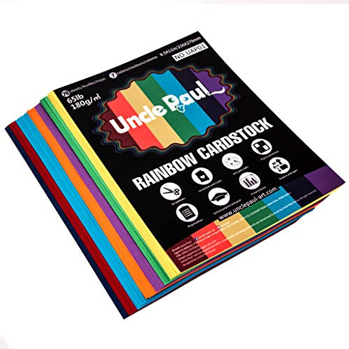 Colored Cardstock - 8.5 x 11 inch / 70 Sheets / 7 Colors Paper 65I...