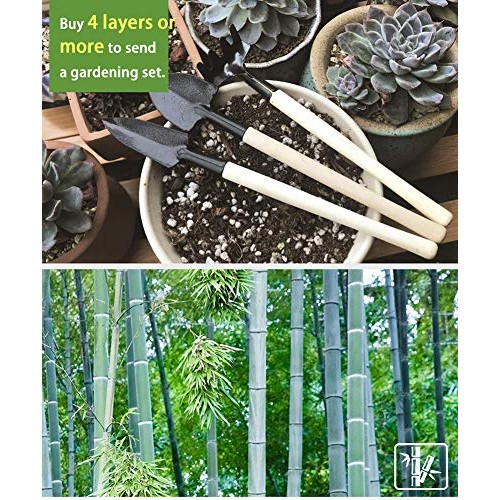 Small 19.7-inch Height Bamboo 3 Tier 4 Flowerpots Plant Stand ...