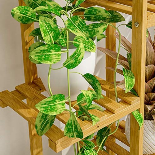 Small 19.7-inch Height Bamboo 3 Tier 4 Flowerpots Plant Stand ...