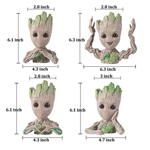 Flowerpot Treeman Baby Groot Succulent Planter Cute Green Plants F...