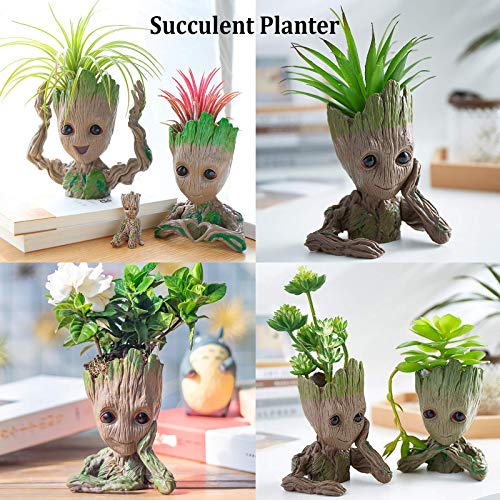 Flowerpot Treeman Baby Groot Succulent Planter Cute Green Plants F...