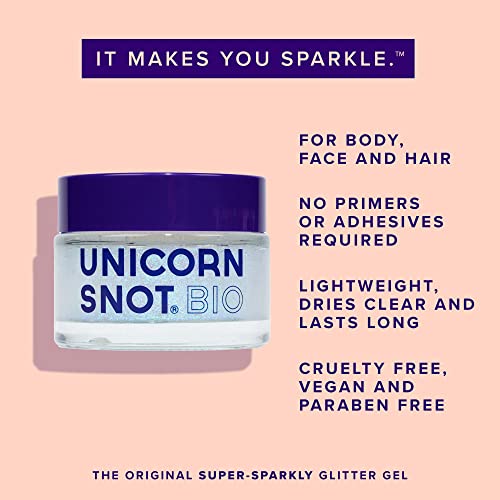 Unicorn Snot BIO Glitter Holographic Body Glitter Gel for Body, Fa...
