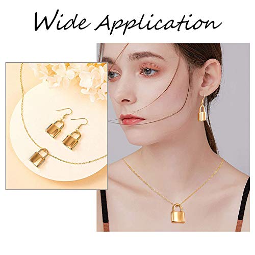 UNICRAFTALE 10pcs 22mm Golden Padlock Charms 304 Stainless Steel P...