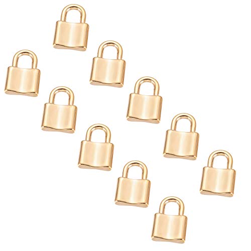 UNICRAFTALE 10pcs 22mm Golden Padlock Charms 304 Stainless Steel P...