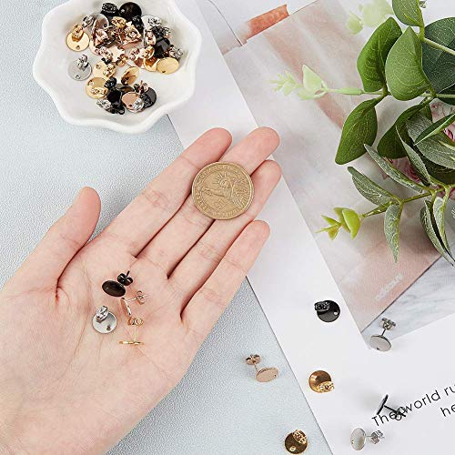 UNICRAFTALE 4 Mixed Colors Stud Earrings 40pcs20Pairs Stainless ...