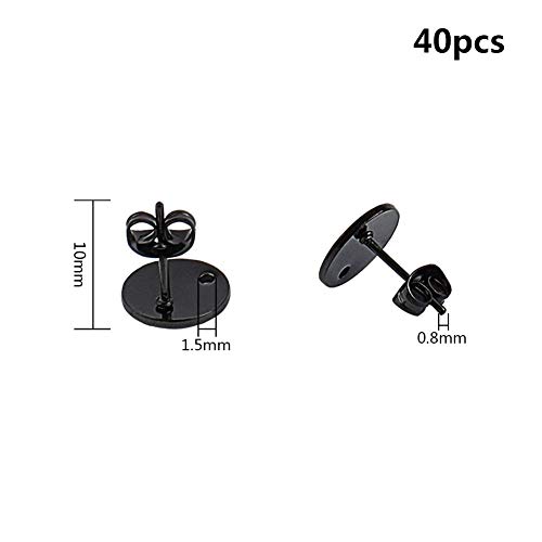 UNICRAFTALE 4 Mixed Colors Stud Earrings 40pcs20Pairs Stainless ...