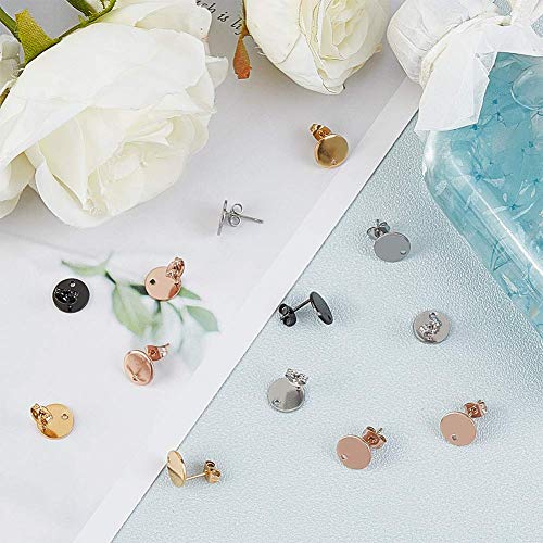 UNICRAFTALE 4 Mixed Colors Stud Earrings 40pcs20Pairs Stainless ...