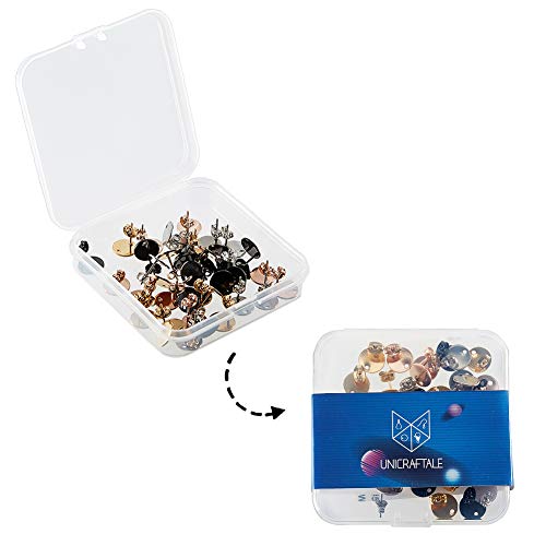 UNICRAFTALE 4 Mixed Colors Stud Earrings 40pcs20Pairs Stainless ...