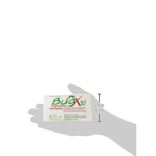 Bug X Insect Repellent Towelette Foil Pack, 25 Per Pack