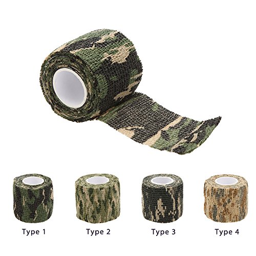 Uning Self-adhesive Protective Camouflage Tape Wrap 5CM x 4.5M Tac...