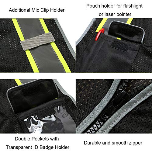 UNINOVA High Visibility Safety Vest - Multi Pockets Reflective Mes...
