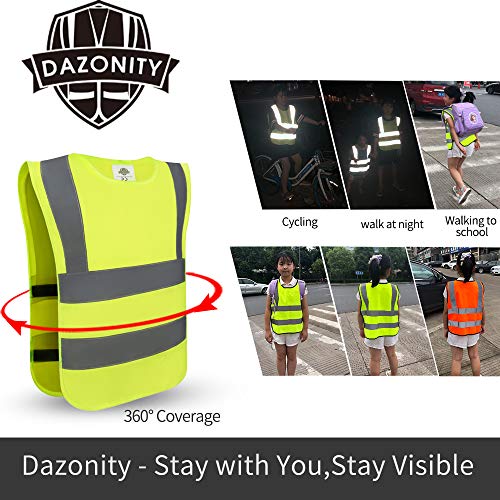 Dazonity Childrens High Visibility Safety Vest, High Visibility R...