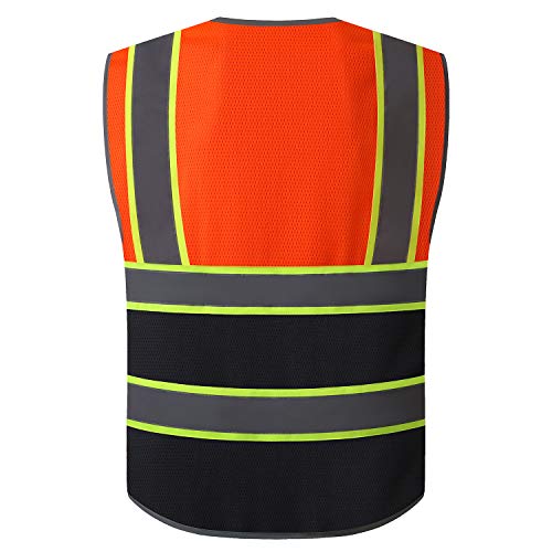 LOHASWORK Reflective Mesh Safety Vest - High Visibility Multi Pock...