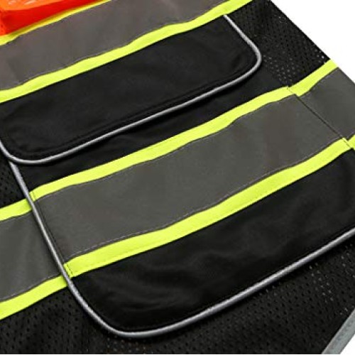 LOHASWORK Reflective Mesh Safety Vest - High Visibility Multi Pock...