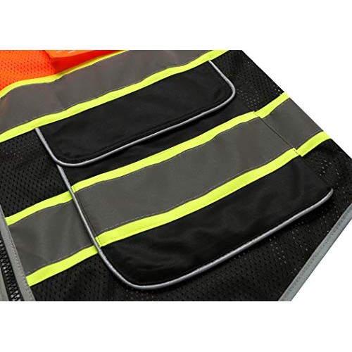 LOHASWORK Reflective Mesh Safety Vest - High Visibility Multi Pock...