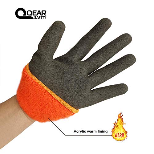 Thermal Winter Cold Resistant Work Gloves, Waterproof, Latex Coate...