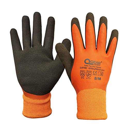 Thermal Winter Cold Resistant Work Gloves, Waterproof, Latex Coate...