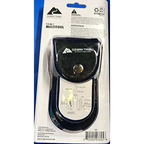 12-in-1 Multitool, Ozark Trail, sheeth included Blue