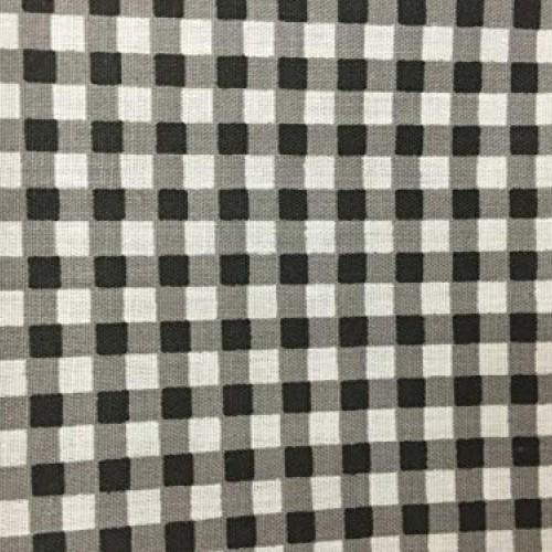 Black White Mini Checkered Poly Cotton Printed Fabric - BTY - 59